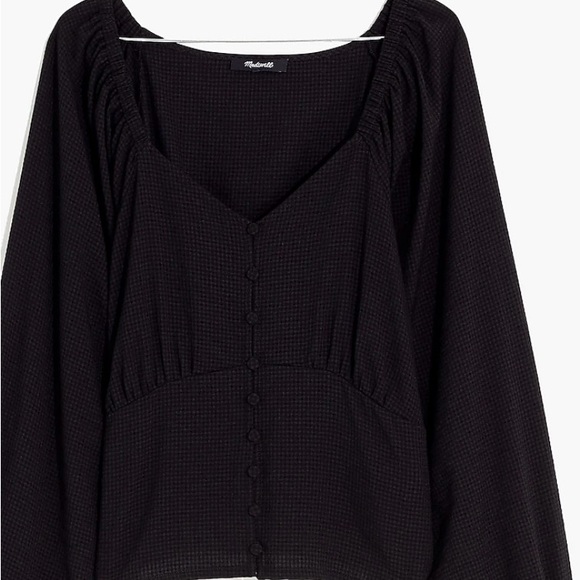 Madewell Crop Blouse - Picture 3 of 9